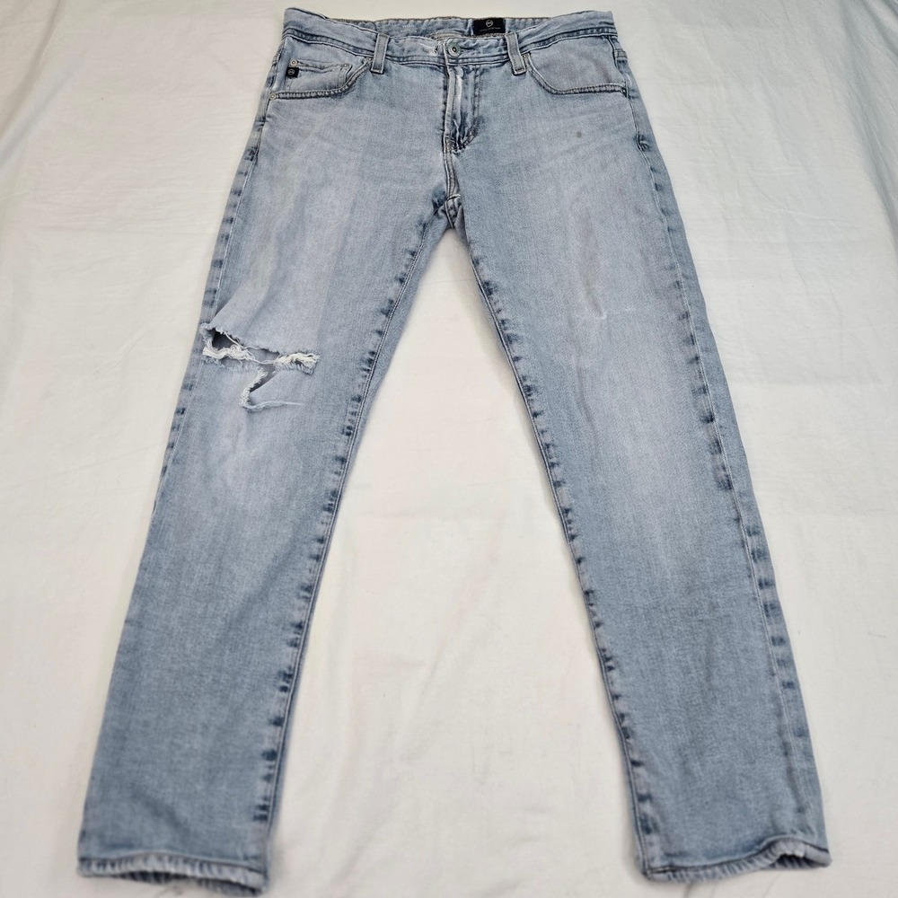 AG Adriano Goldschmied Tellis Modern Slim Jeans Mens 32x34 THRAHSED Light Wash